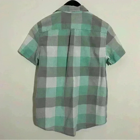 Cherokee Green/Gray Plaid Button UpShirt Size L (12/14) - Picture 3 of 4